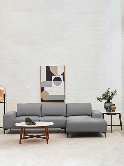 Myan White Marble Round Side Table