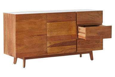 Myan 3 Drawer White Marble Sideboard