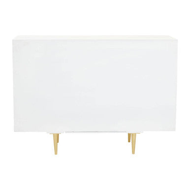 Saras Two Door White and Gold Mango Wood Sideboard - Image 4