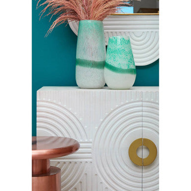 Saras Two Door White and Gold Mango Wood Sideboard - Image 8