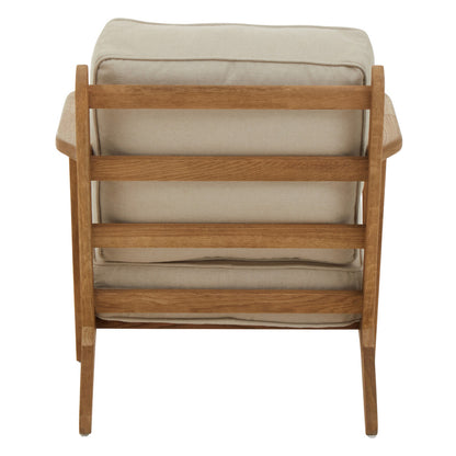 Hector Natural Linen And Oak Armchair