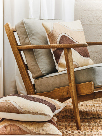 Hector Natural Linen And Oak Armchair