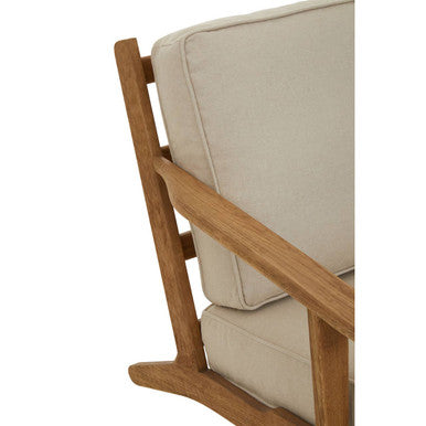 Hector Natural Linen And Oak Armchair