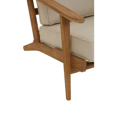 Hector Natural Linen And Oak Armchair