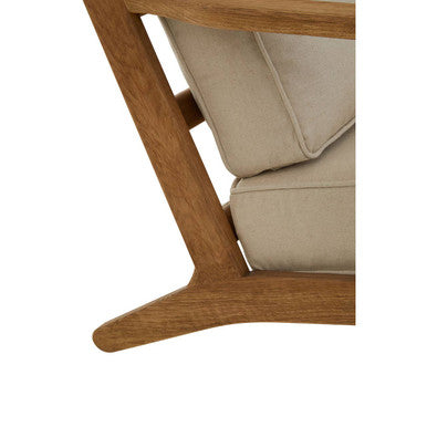Hector Natural Linen And Oak Armchair