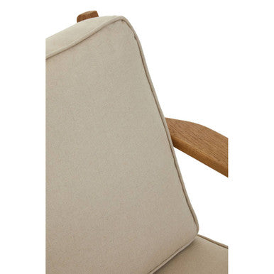 Hector Natural Linen And Oak Armchair