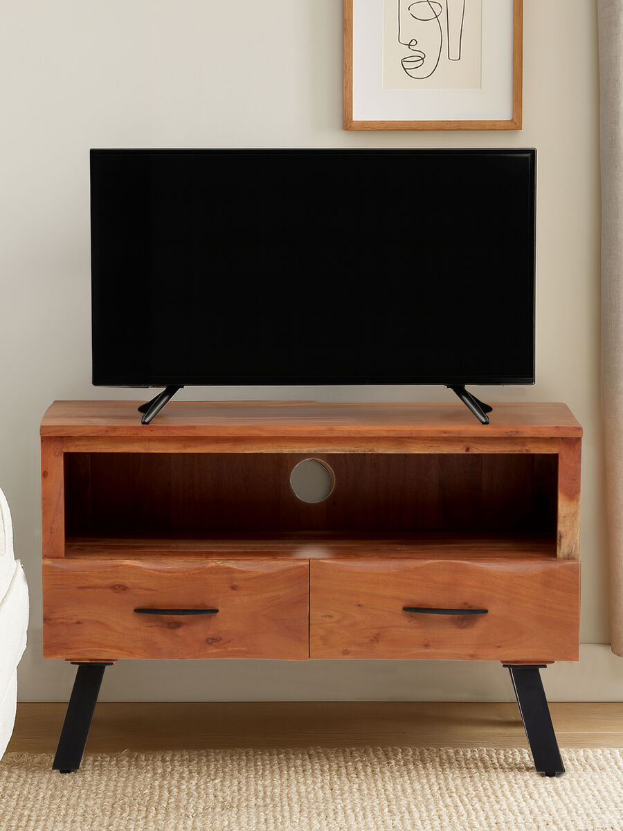 Nashik Two Drawer Acacia Media Unit