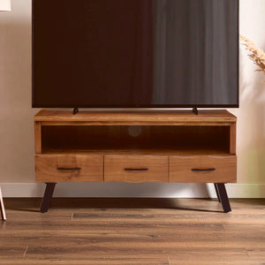 Nashik Natural Acacia Wood Large Media Unit