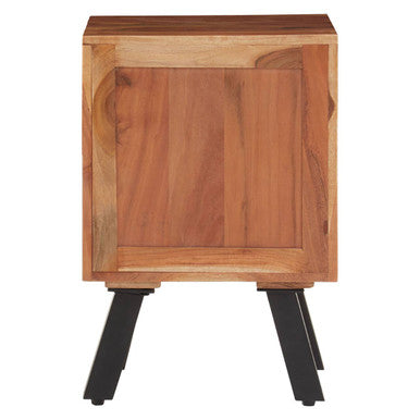 Nashik Three Drawer Acacia Wood Side Table