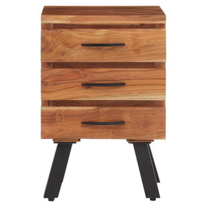 Nashik Natural Acacia Wood 3 Drawer Chest