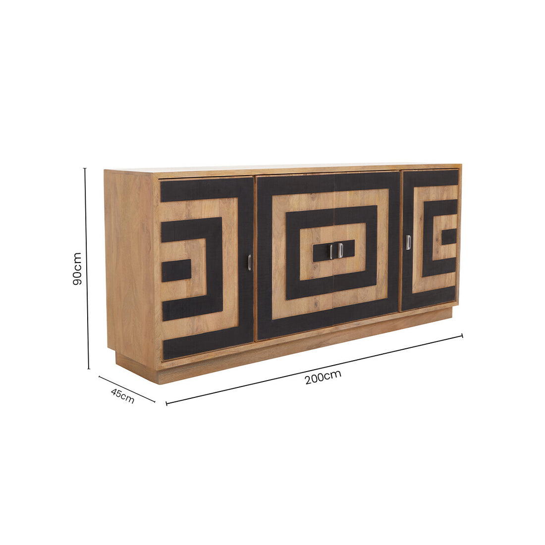 Salem 4 Door Mango Wood Sideboard - Image 14