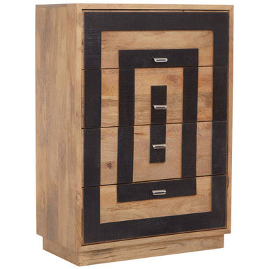 Salem Mango Wood Chest of 4 Drawers - Image 4