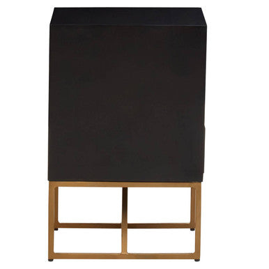 Kochi Black Side Table with 3 Drawers