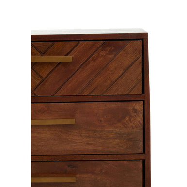 Gaya Mango Wood Chest of 5 Drawers - Image 7