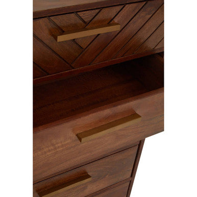 Gaya Mango Wood Chest of 5 Drawers - Image 9