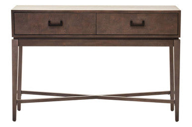 Dimaro Two Drawer Antique Grey Console Table