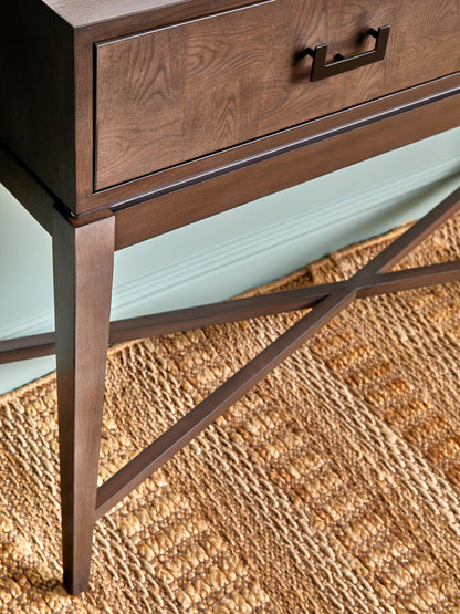 Dimaro Two Drawer Antique Grey Console Table