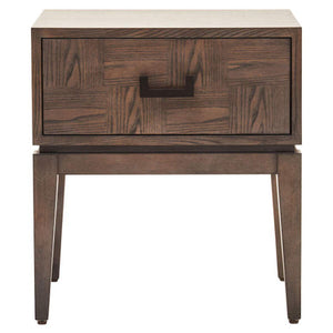 Dimaro One Drawer Antique Grey Side Table