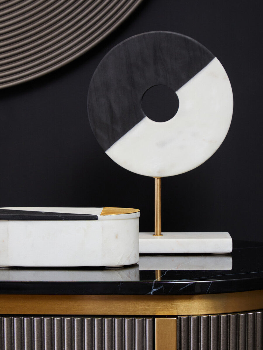 Dervio Two Door Marble Top Sideboard