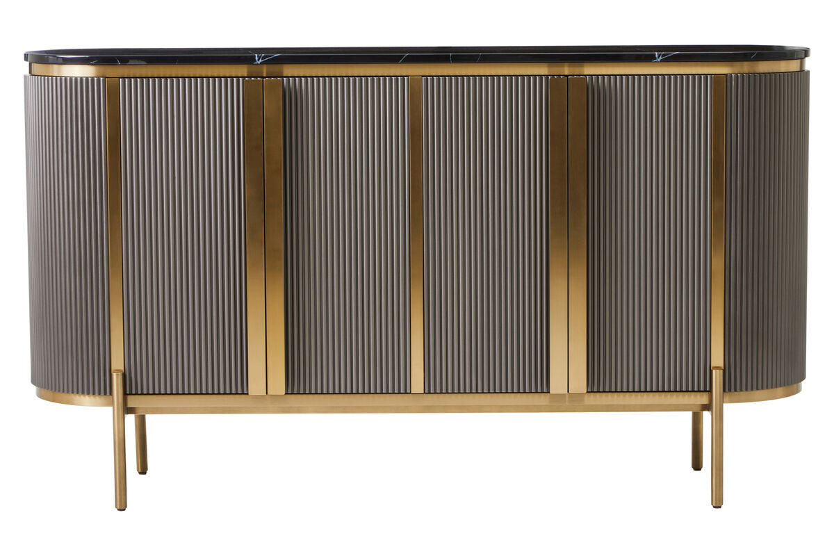 Dervio Four Door Marble Top Sideboard