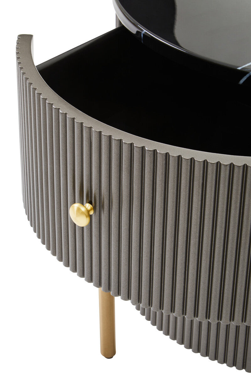 Dervio Two Drawer Marble Top Chest