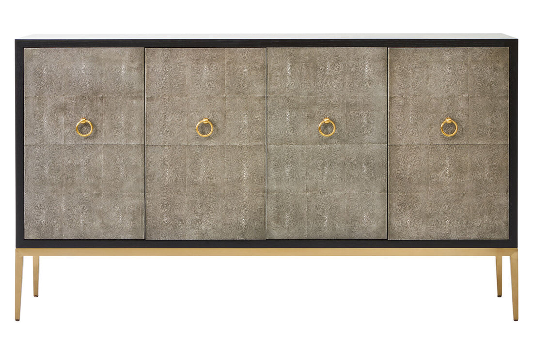 Deruta Grey Shagreen Effect Sideboard