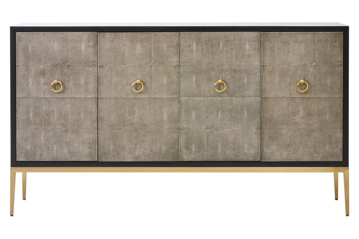 Deruta Grey Shagreen Effect Sideboard