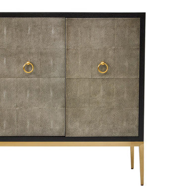 Deruta Grey Shagreen Effect 4 Door Sideboard - Image 10
