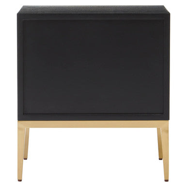 Deruta Two Drawer Grey Shagreen Effect Side Table - Image 8