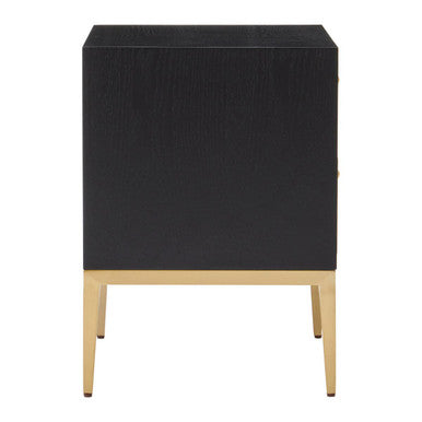 Deruta Two Drawer Grey Shagreen Effect Side Table - Image 6