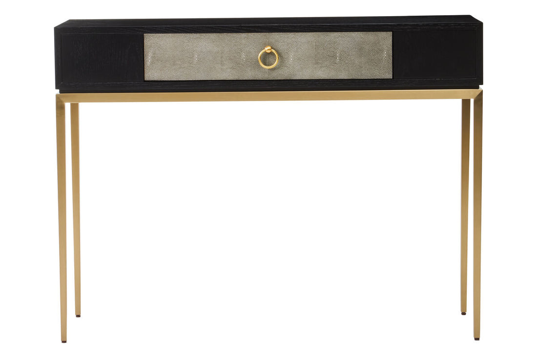 Deruta Shagreen Effect One Drawer Console Table