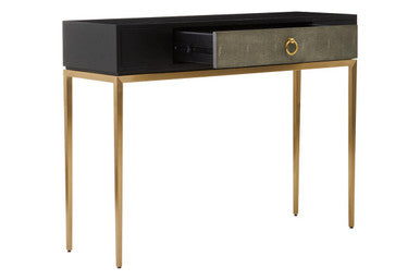 Deruta Shagreen Effect One Drawer Console Table