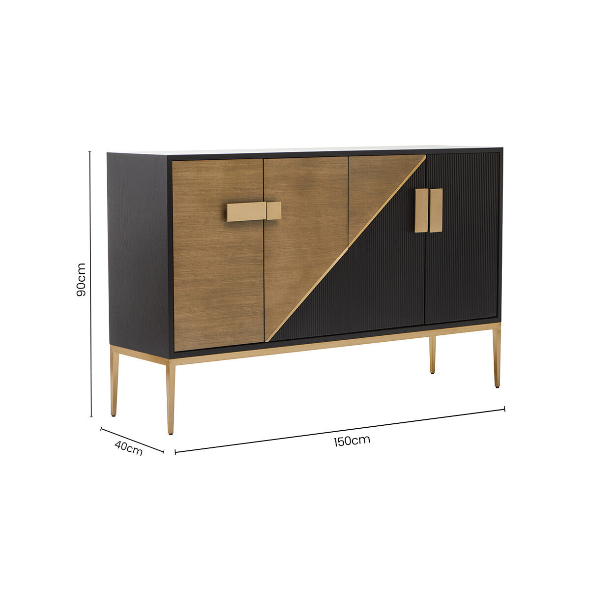 Davoli Black And Grey Sideboard