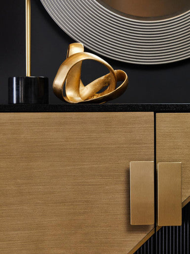 Davoli Black and Gold Two Door Sideboard - Image 3