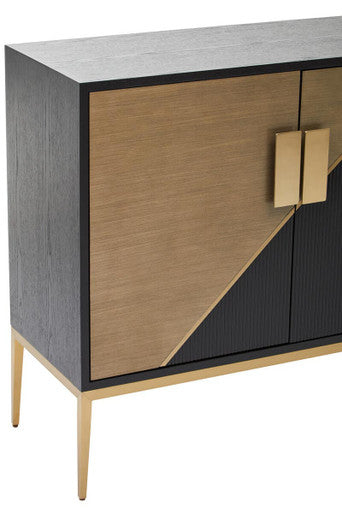 Davoli Black and Gold Two Door Sideboard - Image 7