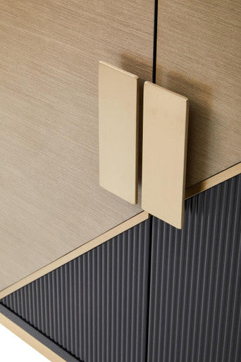 Davoli Black and Gold Two Door Sideboard - Image 9