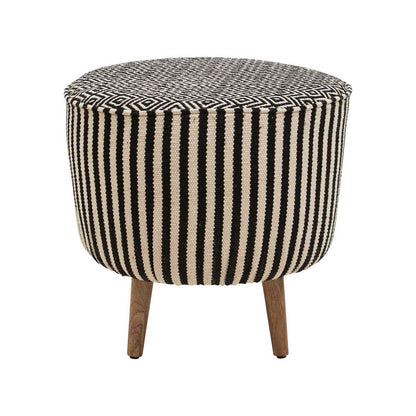 Cefena Striped Footstool