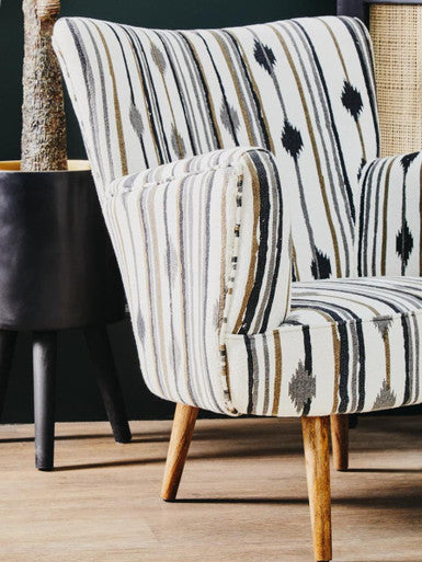 Cefena Armchair With Flared Arms