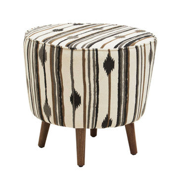 Cefena Linear Diamond Pattern Footstool