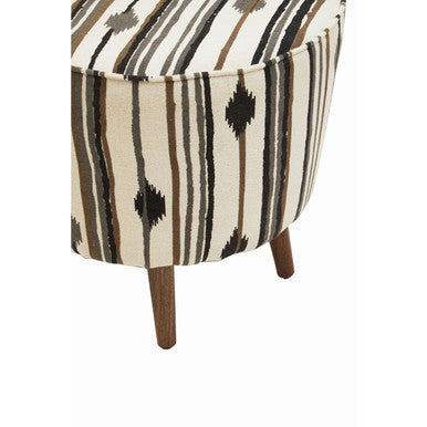 Cefena Linear Diamond Pattern Footstool