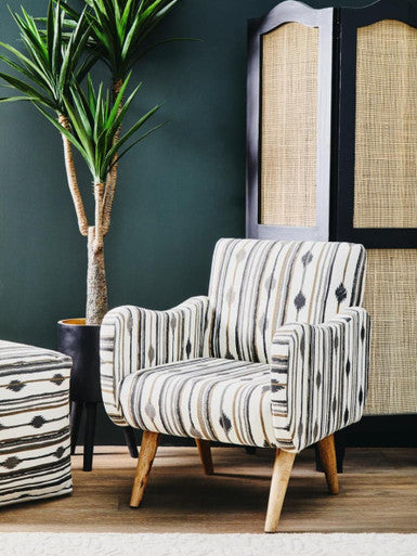 Cefena Armchair With Straight Arms