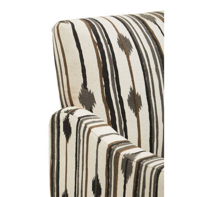 Cefena Black and White Chair With Straight Arms