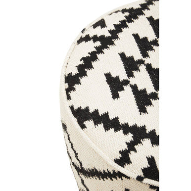 Cefena Round Patterned Footstool