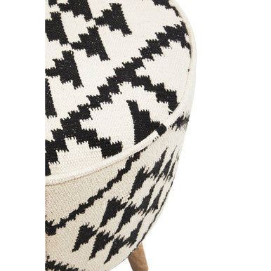 Cefena Round Patterned Footstool - Image 4