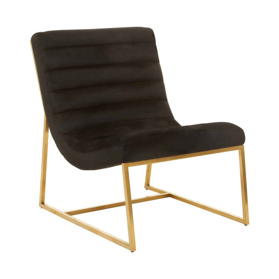 Vogue Black and Gold Lounge Chair