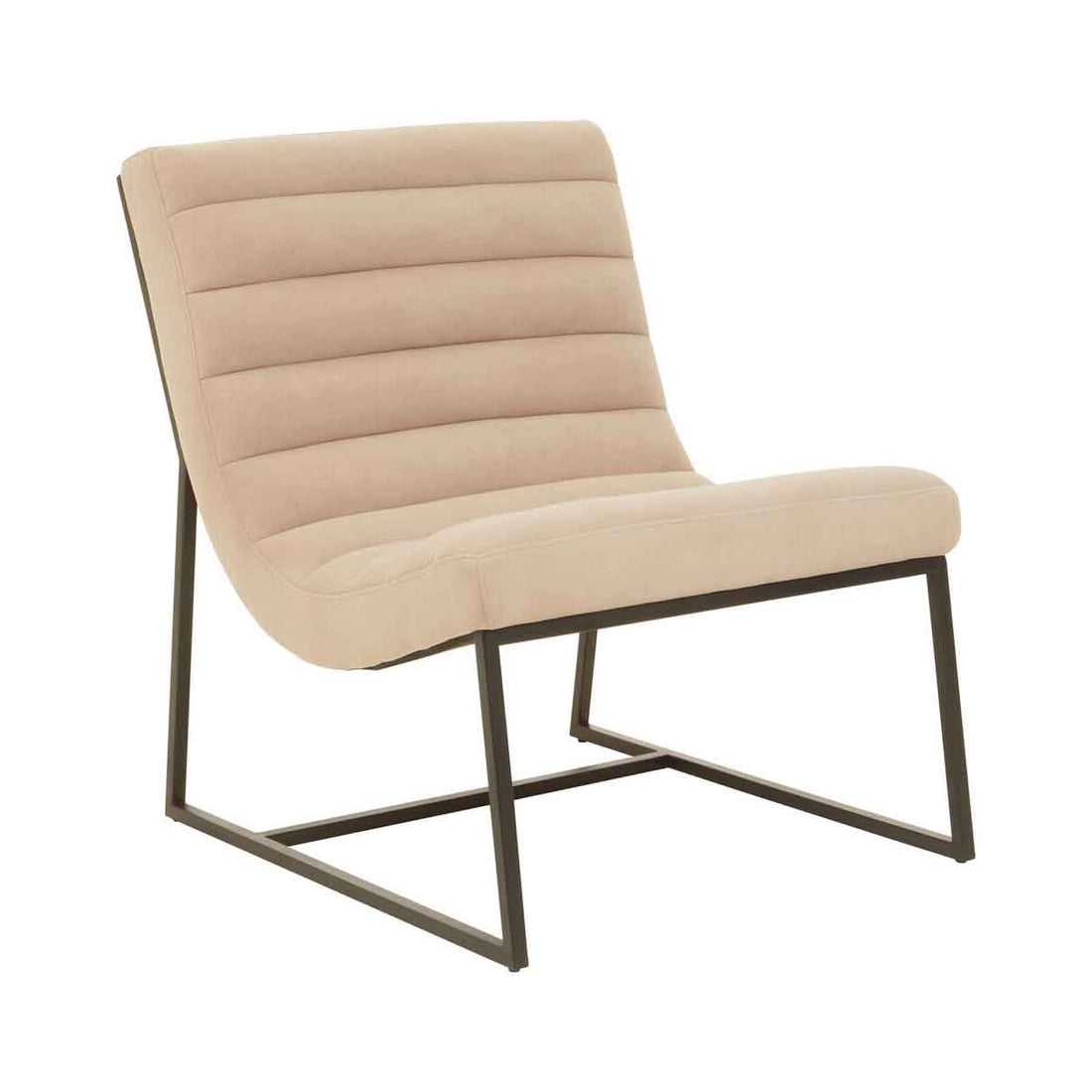 Vogue Ivory Velvet  Lounge Chair