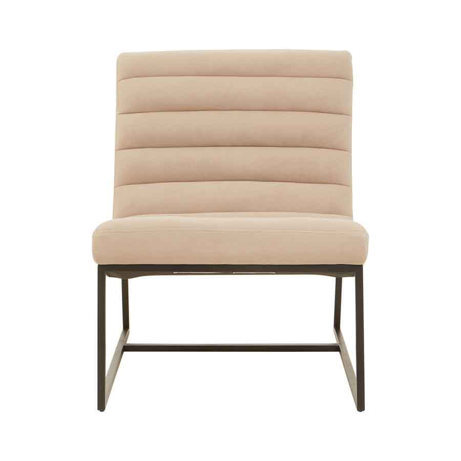 Vogue Ivory Velvet  Lounge Chair