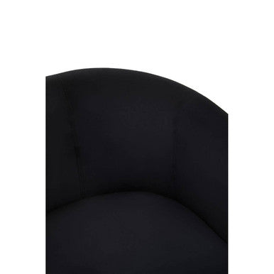 Vogue Black Velvet And Matte Gold Dining Chair