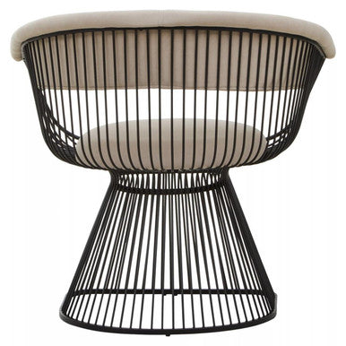 Vogue Mink Velvet and Black Frame Chair