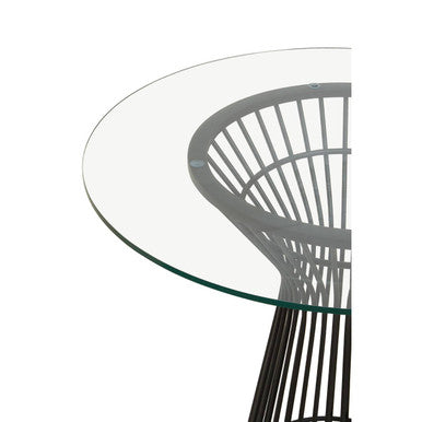 Vogue Round Matte Black Dining Table - Image 4